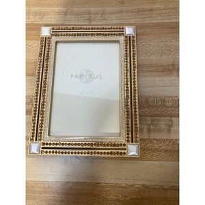 Papyrus 3x5 Ivory Amber Rhinestone Embellished‎ Tabletop Photo Frame Elegant